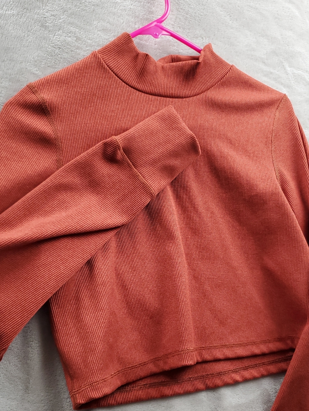 OFFLINE by Aerie | Women's Size L | Terracotta Mock Neck Cropped Sweater
